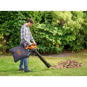 Soffiatore Black & Decker 2600W con Aspiratore e Trituratore per Giardino 2