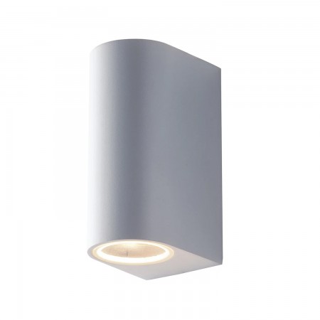 Applique in Alluminio Bianco Faretto 2 Punti Luce a Parete da Esterno