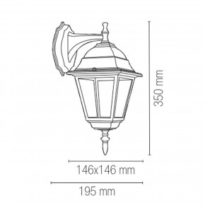 Lanterna a Parete Elegante Punto Luce per Giardino Applique da Esterno 2