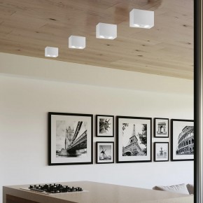 Lampada in Alluminio Intec da Soffitto 2 Punti Luce Orientabili Bianco 2