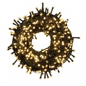 Lucine di Natale 100 Led 4,5 mt Decorazione con Luce Bianco Caldo