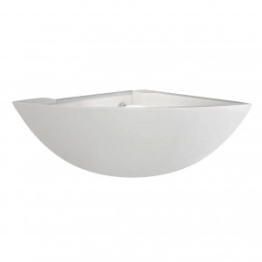 Applique Angolare in Gesso Bianco Verniciabile Luce da Parete Intec