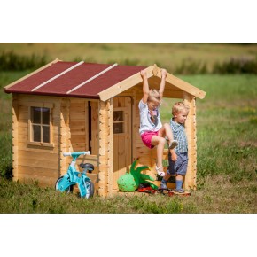 Casetta per Bambini Timbela con Veranda da Giardino in Legno di Pino 2