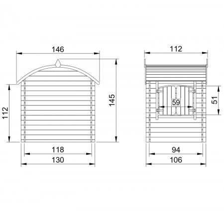 Casetta per Bambini Timbela in Legno Assemblabile da Esterno e Giardino