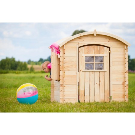 Casetta per Bambini Timbela in Legno Assemblabile da Esterno e Giardino