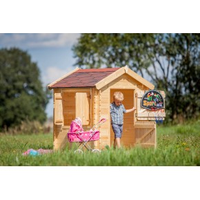 Casetta per Bambini Timbela in Pannelli di Legno per Gioco all'Aperto 2