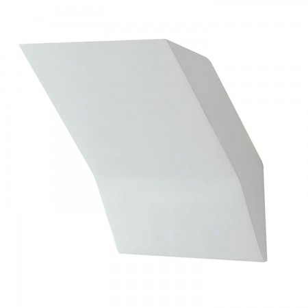 Luce da Parete Applique da Interno Lampada in Gesso Bianco Verniciabile