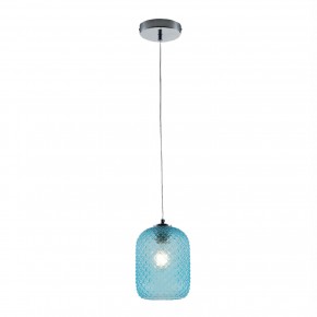 Luce in Vetro a Sospensione Lampadario di Cristallo Blu Elegante da Interno