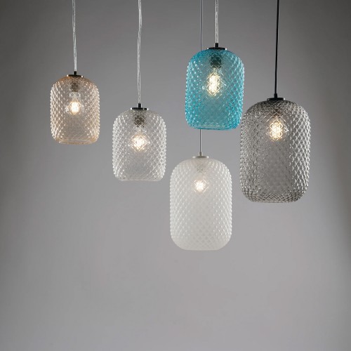 Lampadario da Soffitto Luce in Vetro a Sospensione Elegante da Interno