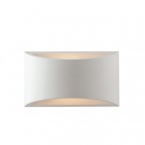 Applique a Muro Verniciabile in Gesso Bianco Lampada da Parete Interno