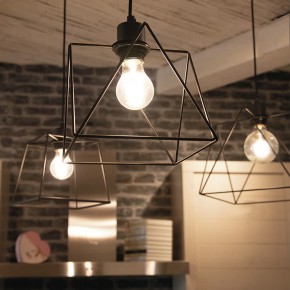 Lampadario a Sospensione in Metallo con 4 Punti Luce Moderno da Soffitto 2