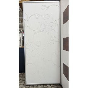 Pannello Pantografato Bianco Tree of Life in Vetroresina per Porta Blindata 2