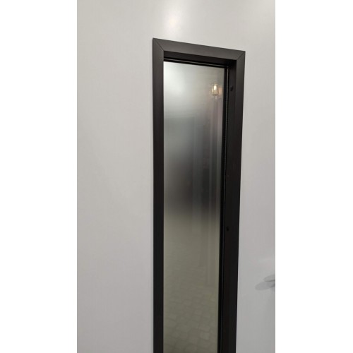 Portoncino con Vetro Porta Blindata per Esterno Pannello in Vetroresina Grigio | BricoShop24