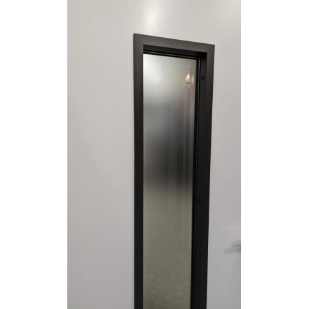 Portoncino con Vetro Porta Blindata per Esterno Pannello in Vetroresina Grigio | BricoShop24