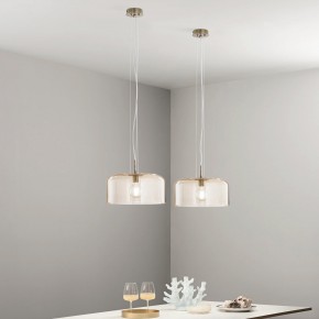 Lampadario Ambra a Sospensione Elegante da Interno Luce in Vetro Soffiato 2