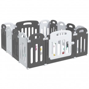 Box da Gioco Componibile per Bambini Recinzione Ripiegabile e Salvaspazio
