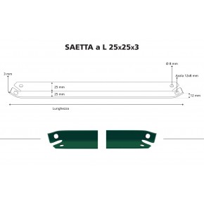 10 Saette a L 150 cm in Acciaio per Paletti da Recinzione Pali Alti 175 2
