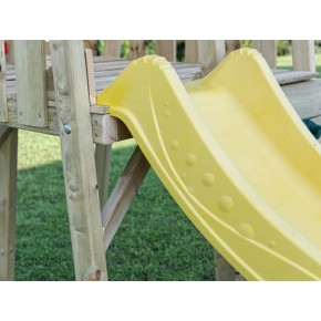 Casetta per Bambini in Legno da Giardino con Scivolo e Torretta 2