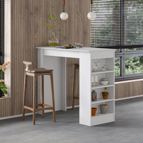 Penisola Da Cucina Tavolo alto con Piano Struttura Bianco