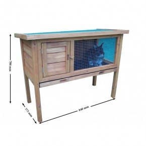 Conigliera da esterno in legno per 2-3 animali 2