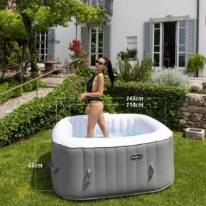 Piscina Idromassaggio Gonfiabile per 4 persone da Esterno con Copertura 2