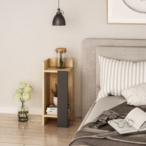 Comodino Bianco con Cassetto e Ripiano Gamba in Metallo Nero Salvaspazio 2