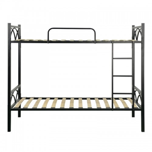 Struttura Letto a Castello con scala 198x80x160 cm in Nero