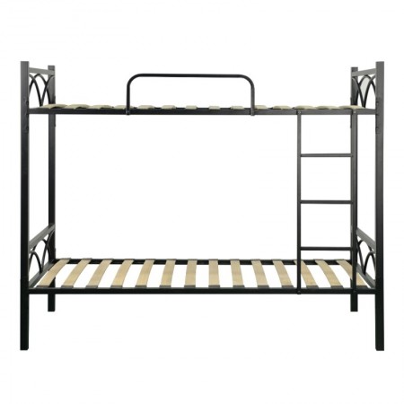 Struttura Letto a Castello con scala 198x80x160 cm in Nero