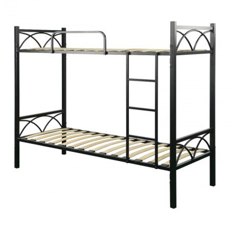 Struttura Letto a Castello con scala 198x80x160 cm in Nero