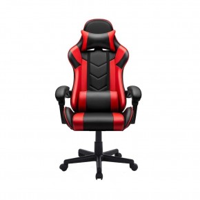Sedia da Gaming Nero e Rosso con Seduta e Alzata Regolabile e Cuscini 2