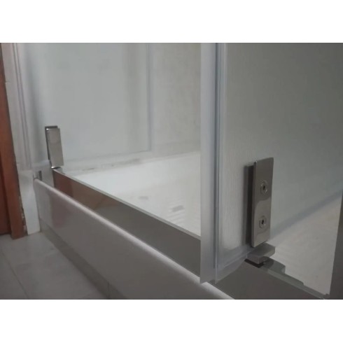 Box Doccia 3 Lati Opaco 6 mm Anta Battente Saloon 60 70 80 90 100 120 130 140 cm | BricoShop24