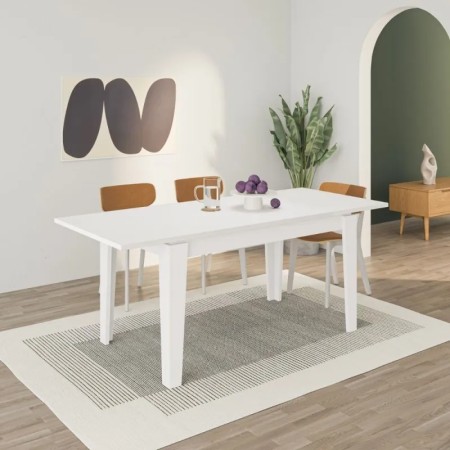 Tavolo da Pranzo Estensibile Allungabile 140/190 x 80 Bianco