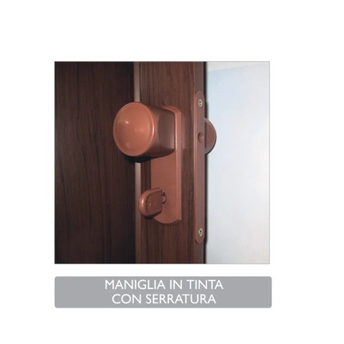 Porta a Soffietto Salvaspazio Bianco Venato con Serratura a Chiave
