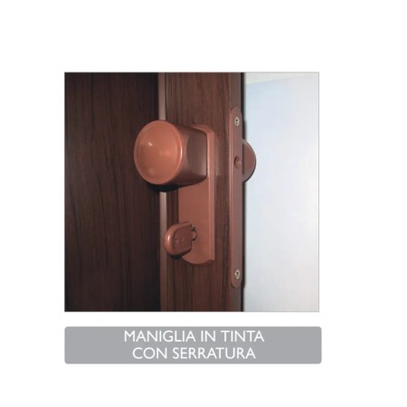 Porta a Soffietto Salvaspazio Bianco Venato con Serratura a Chiave