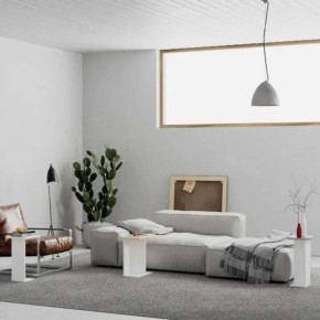 Set 3 Tavolini da Salotto Multiforma Bianco Rovere Mocha 2