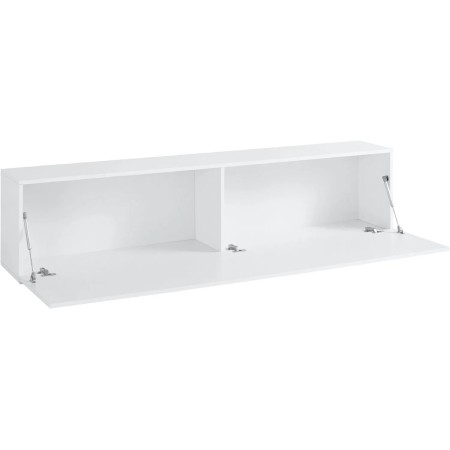 Mobile Porta TV Bianco Lucido con 1 Anta 180 cm Madia Bassa per Soggiorno
