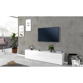 Mobile Porta TV Bianco Lucido con 1 Anta 220 cm Madia Bassa per Soggiorno 2