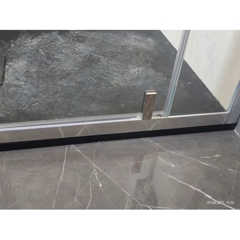 Box Doccia Anta Fissa Battente 2 Lati Angolare Parete Vetro 6mm Cristallo Opaco | BricoShop24