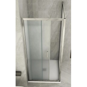 Box Doccia Angolare 6mm Opaco Anta Fissa Porta Scorrevole Anticalcare Cristallo | BricoShop24