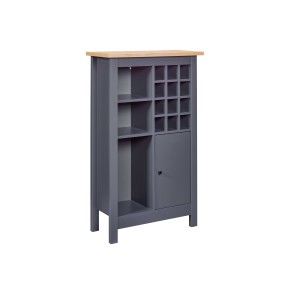 Cantinetta Helina Antracite in rovere artigianale 76,8x33x124,4 cm