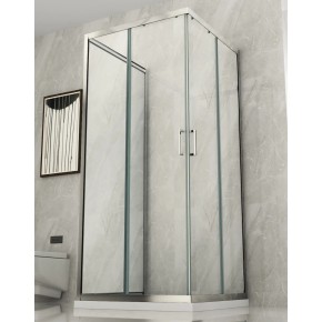 Box Doccia tre 3 Lati 6 mm 2 Scorrevoli Trasparente Anta fissa 70x 80 90 100 120 | BricoShop24