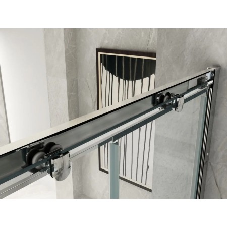 Box Doccia tre 3 Lati 6 mm 2 Ante fisse 1 Porta Scorrevole in Cristallo Opaco | BricoShop24