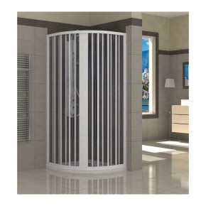 Outlet Box Doccia Semicircolare Tondo a Soffietto Angolo 75x75 cm