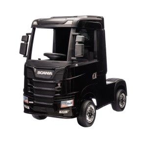 Camion Elettrico Scania Nero 24V per Bambini con Telecomando