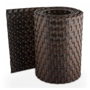 Striscia Frangivista per Recinzione in Rattan 90x300 cm Marrone