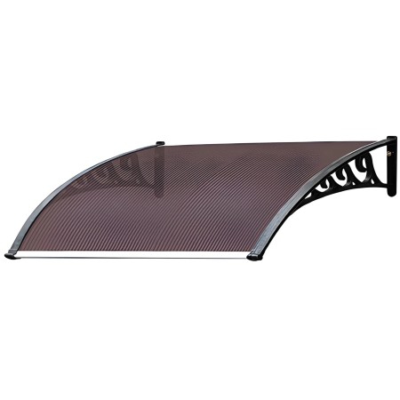 Pensilina 100x80 in Policarbonato Alveolare Fume Tettoia Modulare | BricoShop24