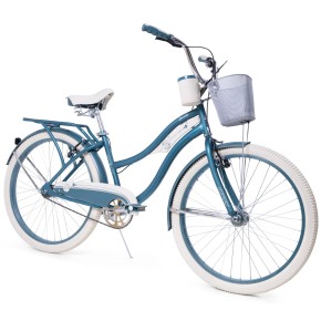 Bicicletta da Ragazza Donna Ruota 26 Pollici Blu Passeggi 2