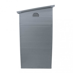 Casetta in Plastica Resina Grigio con Finestra 191x111x194 cm 2