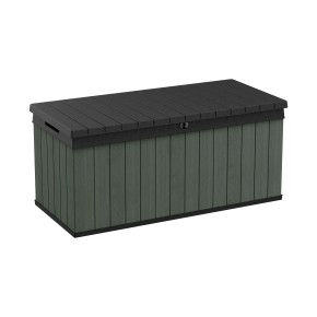 Baule Keter Resina da Esterno 454 L Lucchettabile Effetto Legno Verde