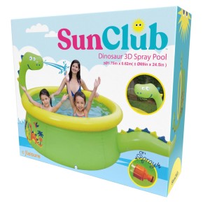 Piscina Dinosauro Verde Gonfiabile per Bambini 175x62 cm 2